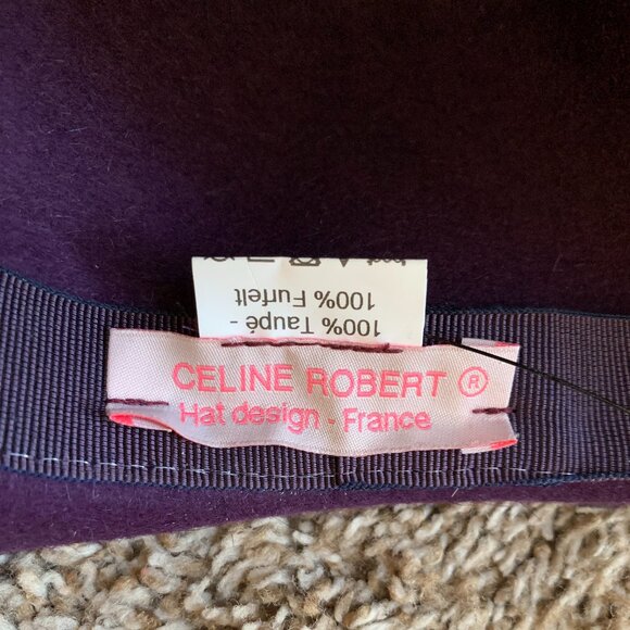 Celine Robert Women\'s Purple Felt Bucket Hat . main image 6